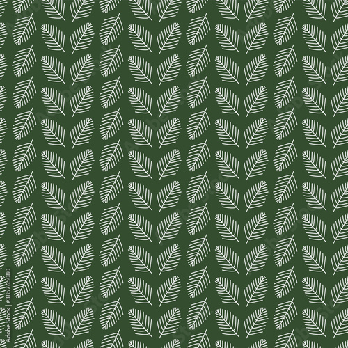 A seamless pattern with pine branches. Christmas print for wrapping paper or a background.