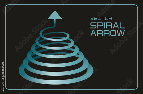 Spiral cone arrow. Vector illustration. EPS10.