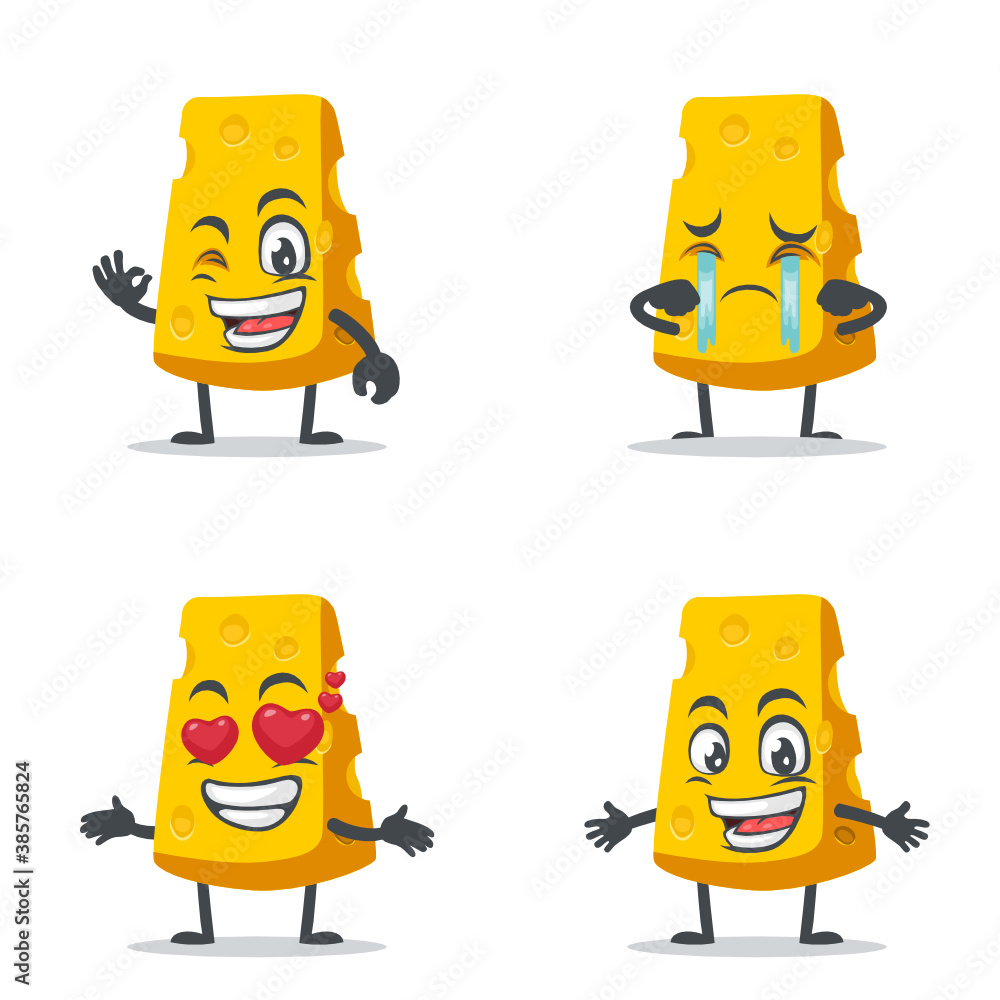 vector illustration of cheese character or mascot vector illustration of cheese character or mascot