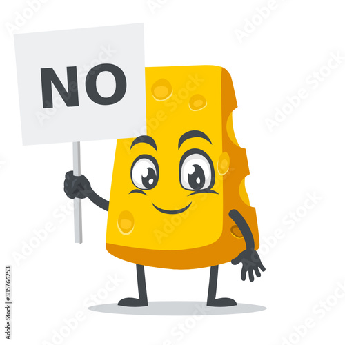 vector illustration of cheese character or mascot