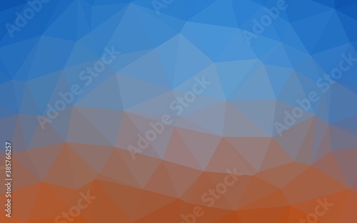 Light Blue  Red vector abstract polygonal cover.