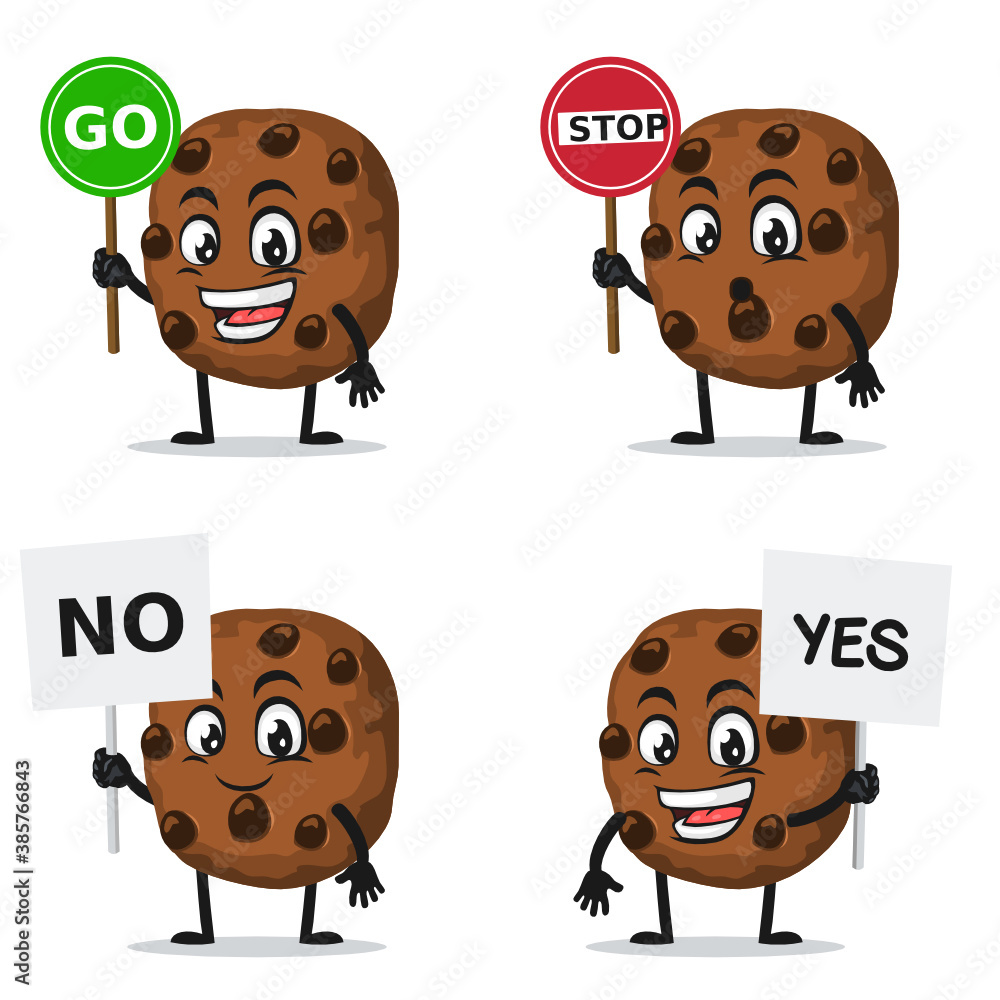 vector illustration of chocochips mascot or character vector illustration of chocochips mascot or character