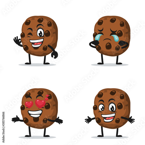 vector illustration of chocochips mascot or character