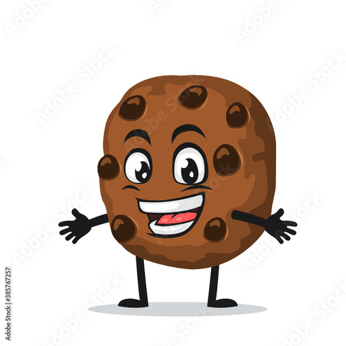 vector illustration of chocochips mascot or character