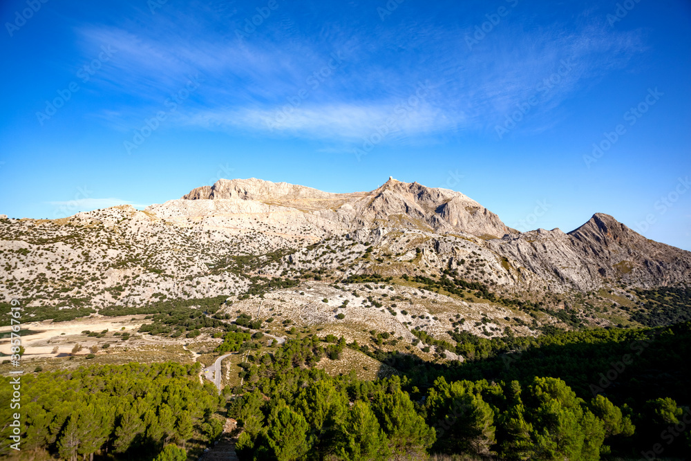 mountains and lake Serra de Tramuntana, Mallorca, Spain, Cuber Stausee, Piug Major mountains and lake Serra de Tramuntana, Mallorca, Spain, Cuber Stausee, Piug Major