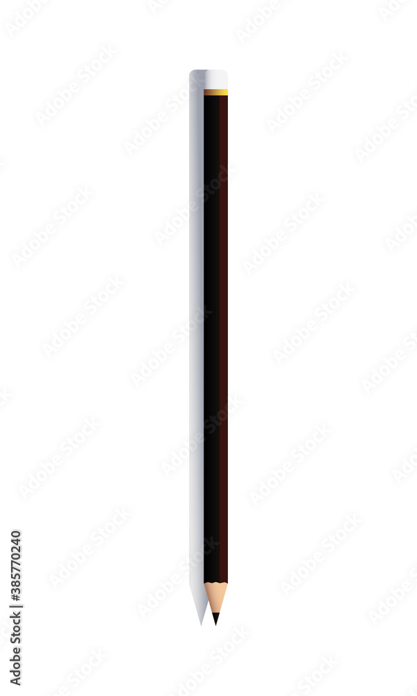 black graphite pencil with shadow black graphite pencil with shadow