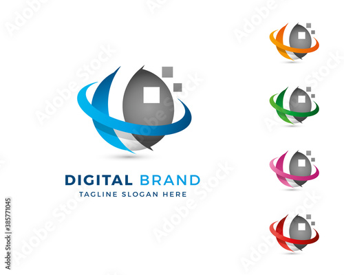 digital logo web boule
