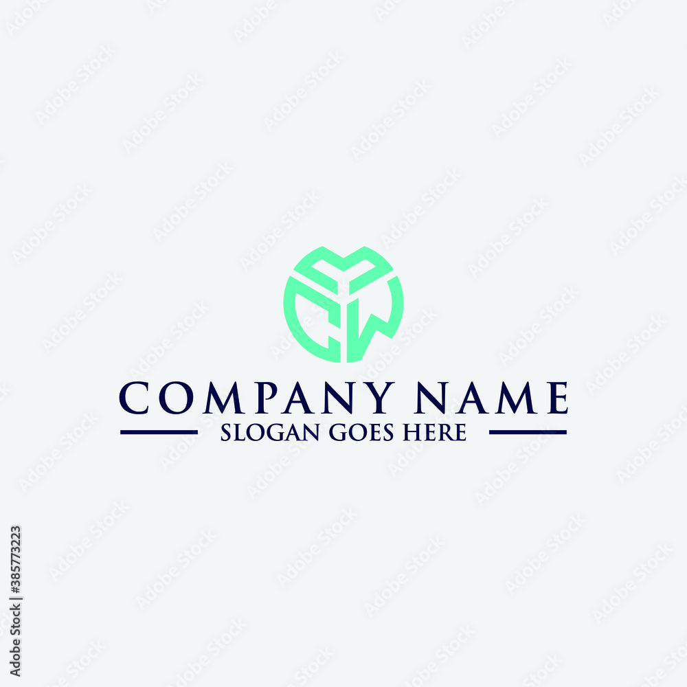 CWM letter logo template. Three letter icon. circle logo CWM letter logo template. Three letter icon. circle logo