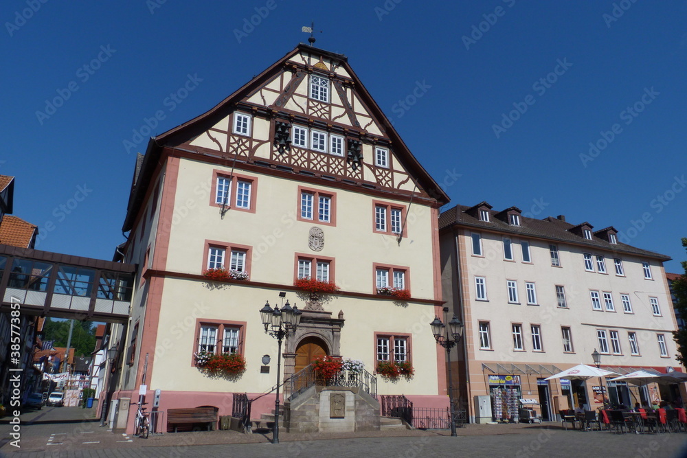 Rathaus Marktplatz Rotenburg an der Fulda Touristenstadt