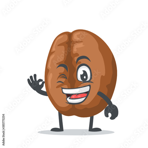 vector illustration of coffee mascot or character