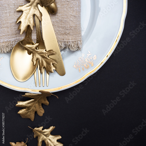 Creative autumn table setting