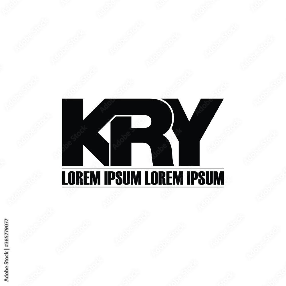 KRY letter monogram logo design vector