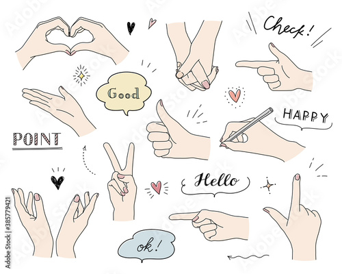 色々なポーズの手 ハンドジェスチャーの手描きイラストのセット かわいい おしゃれ 数字 ピースサイン Stock Vector Adobe Stock 色々なポーズの手 ハンドジェスチャーの手描きイラストのセット かわいい おしゃれ 数字 ピースサイン Stock Vector Adobe Stock
