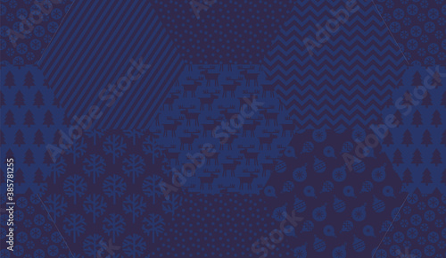 Christmas geometric deep bl...