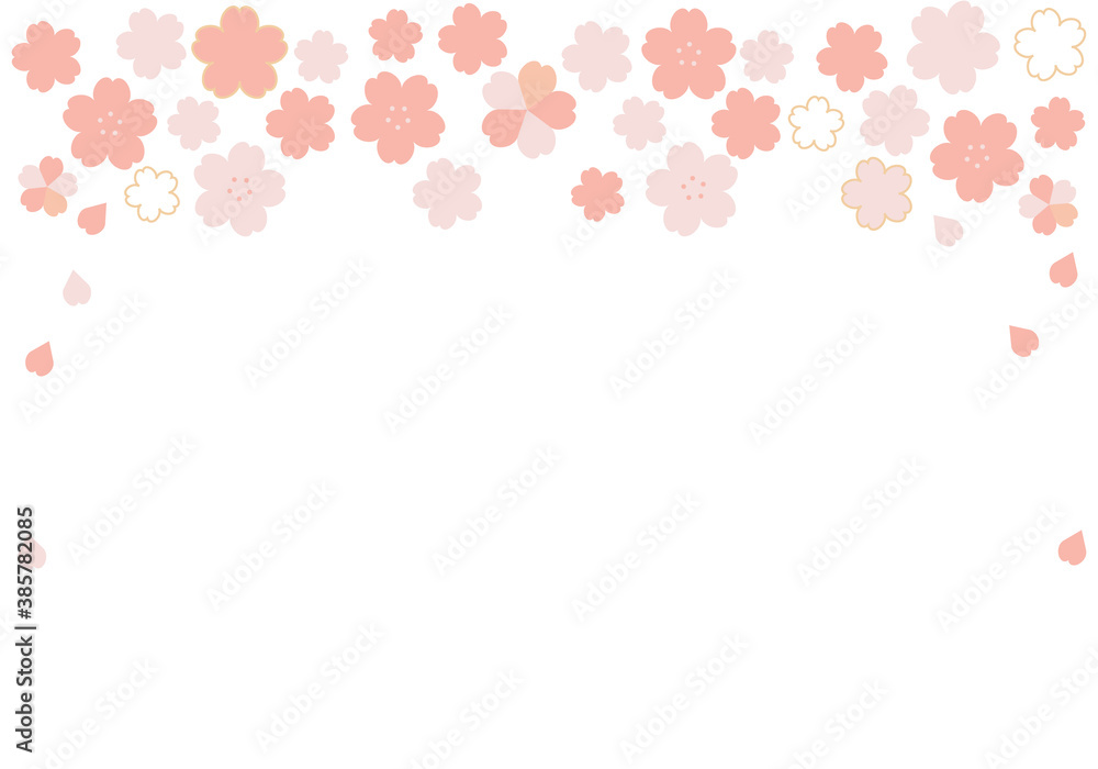 桜のフレーム　春素材