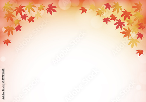 紅葉の背景素材　横向き