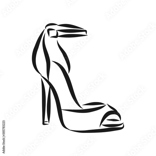 Woman's shoe, vector sketch, women's Shoe, vector sketch illustration