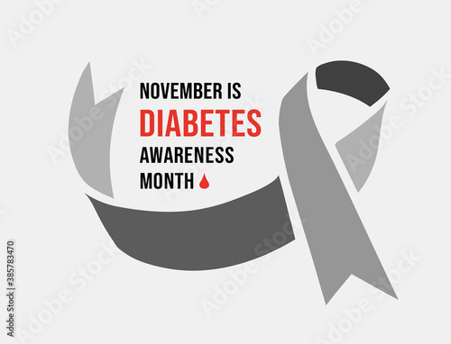 November Diabetes Awareness Month. Vector illustration