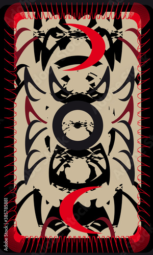 Tarot cards - back design. Lilith and Selena