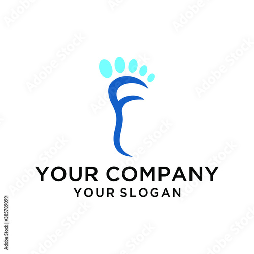 Letter f and foot ankle logo