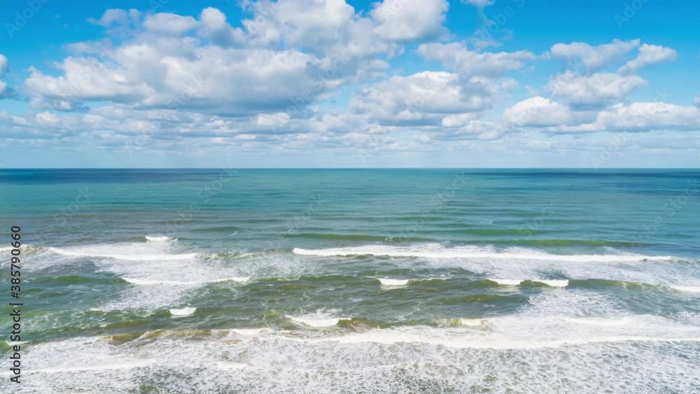 Beautiful Ocean and Clouds Timelapse with Waves. Beautiful Ocean and Clouds Timelapse with Waves.