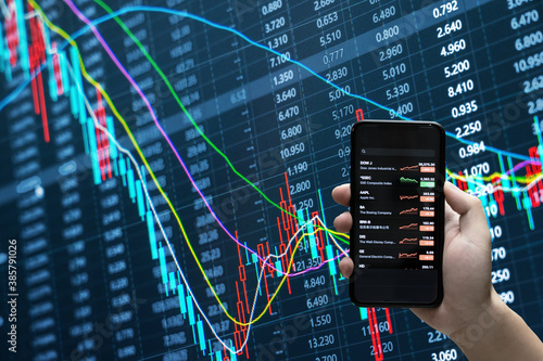 Look at stocks and stock securities trading data analysis with your mobile phone