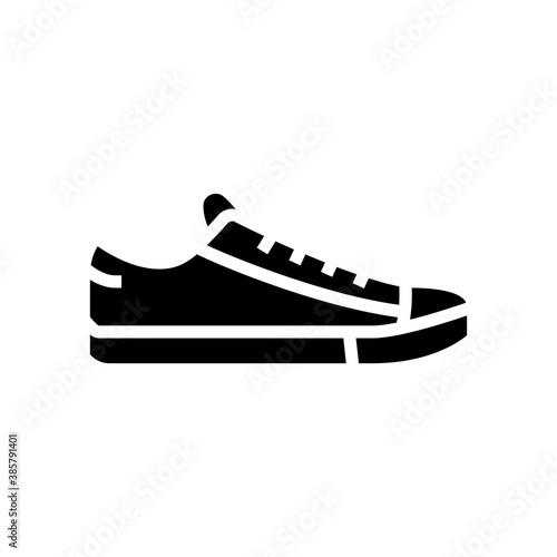 sneakers shoe glyph icon vector. sneakers shoe sign. isolated contour symbol black illustration