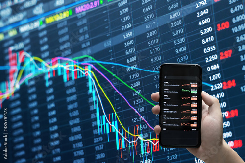 Look at stocks and stock securities trading data analysis with your mobile phone