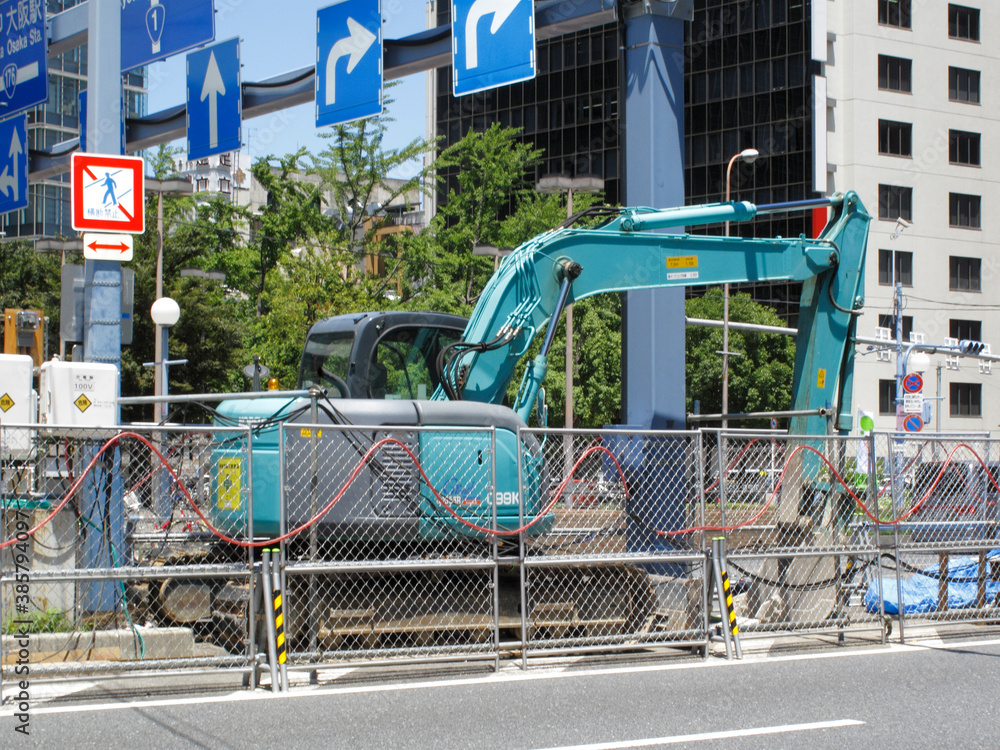 Fototapeta premium 道路工事の重機