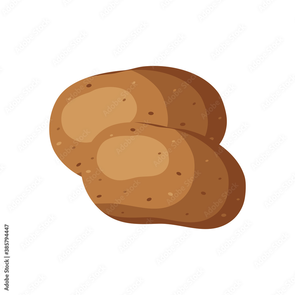 two potatoes icon design, organic food healthy fresh natural and market theme Vector illustration