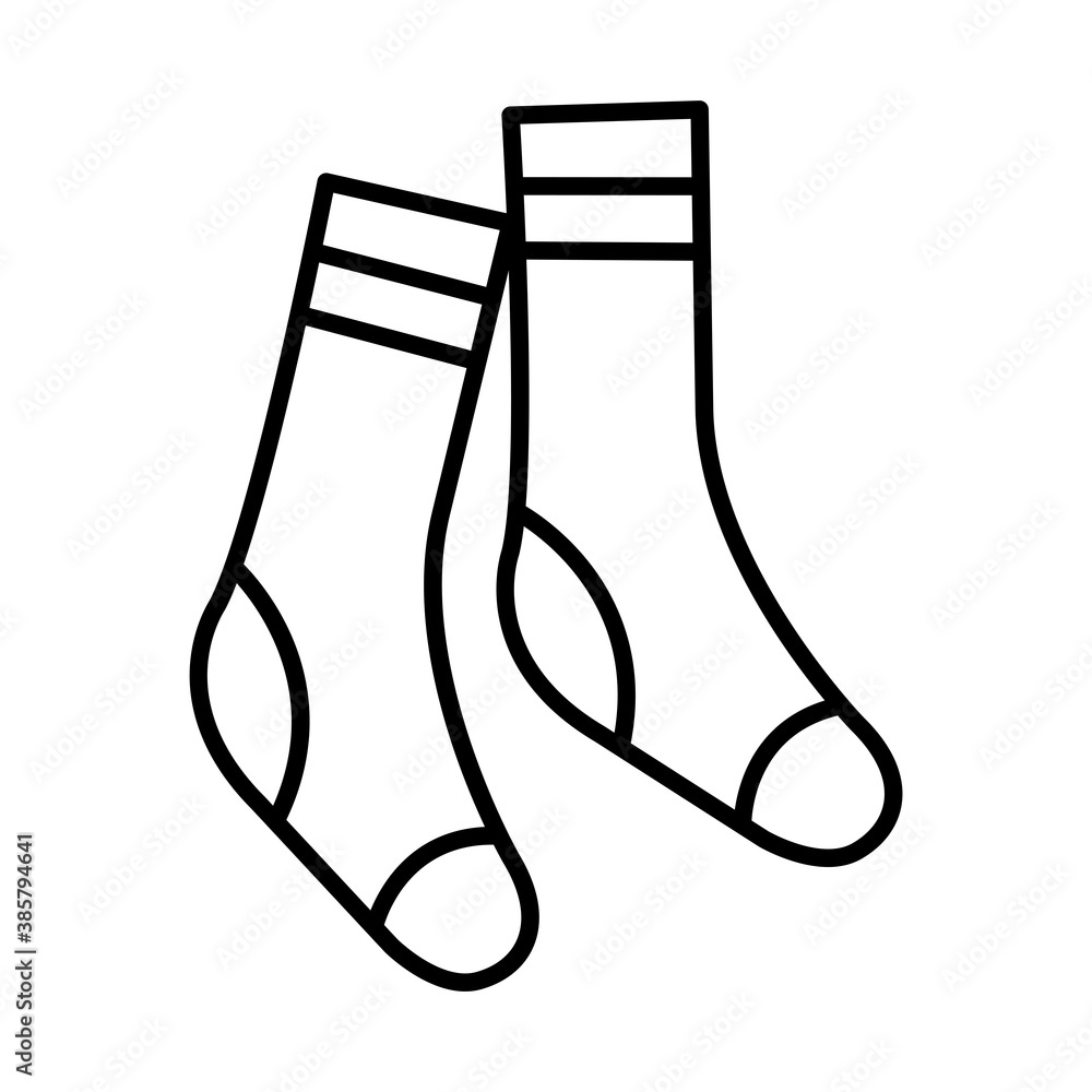 socks sticker and line style icon design, Cloth fashion style wear and store theme Vector illustration socks sticker and line style icon design, Cloth fashion style wear and store theme Vector illustration