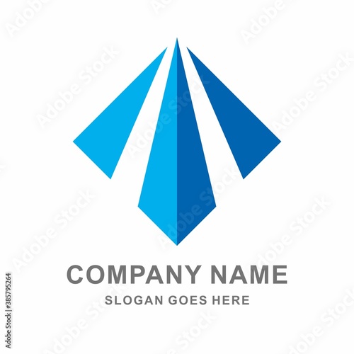 Triangle Arrow Space Business Company Vector Logo Design
