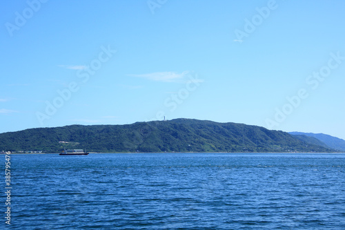 明石海峡と淡路島