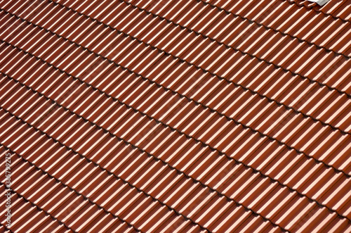 Brown tile roof texture background