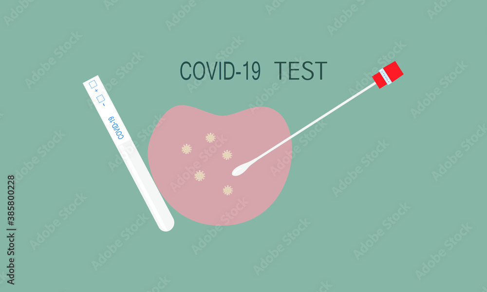 Coronavirus test. Study of a new virus covid-19. Positive and negative test results. Coronavirus test. Study of a new virus covid-19. Positive and negative test results.