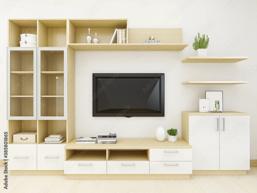 Nordic style fresh living room, there are sofa, TV, table and so on Nordic style fresh living room, there are sofa, TV, table and so on