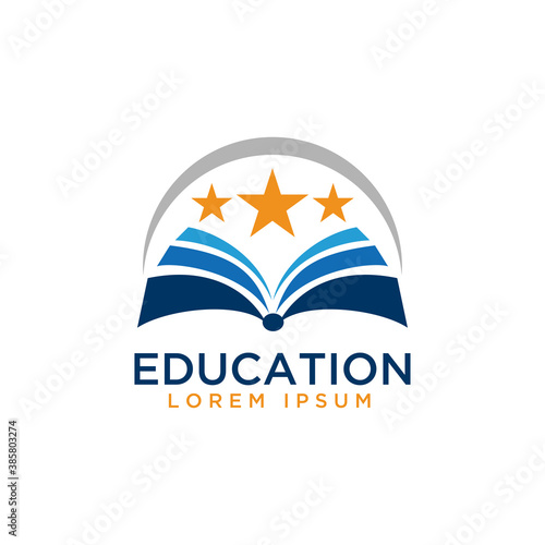 education logo design of the star modern vector template modern