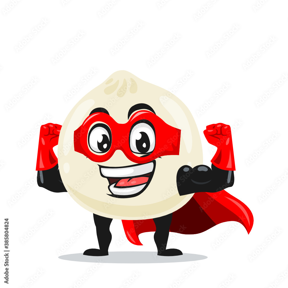 vector illustration of dimsum mascot or character