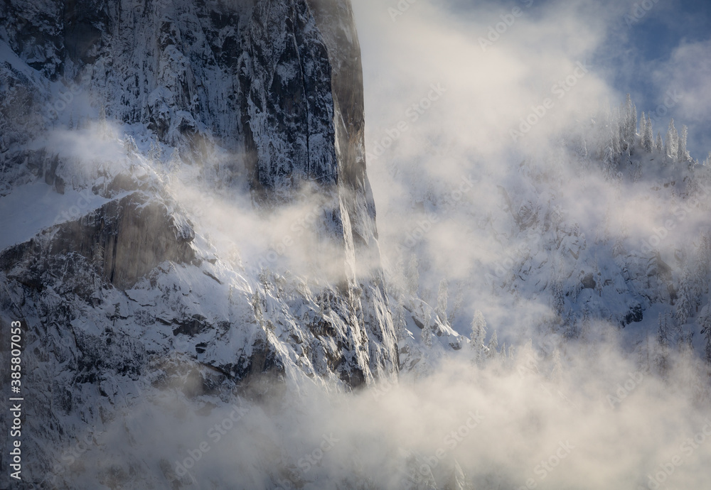 View of El Capitan in Yosemite National Park View of El Capitan in Yosemite National Park