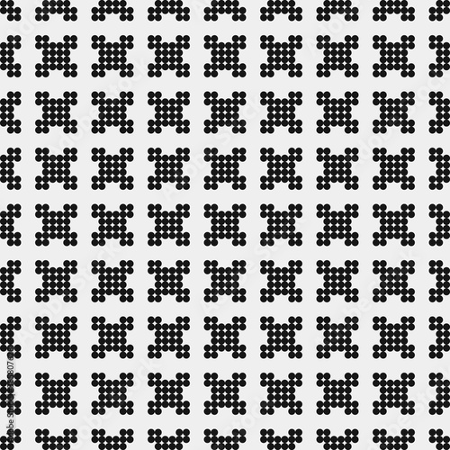 Abstract Cross Pattern Dots Logo generative computational art illustration