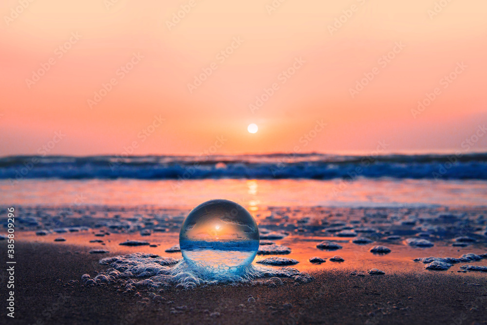 Relaxing Zen Meditation Concept On Beautiful Ocean Sunset Beach copy