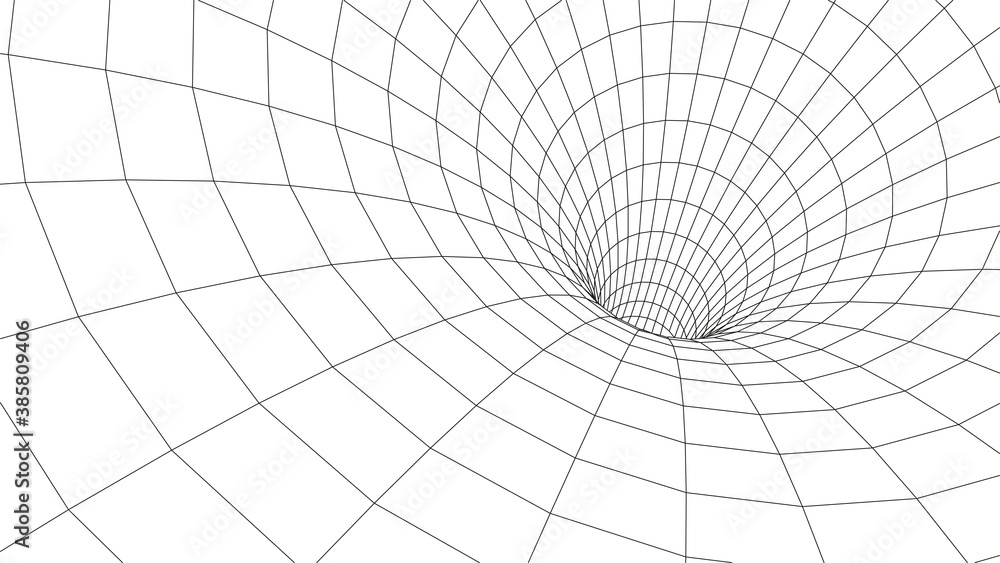 Obraz premium Abstract tunnel. Network cyber technology. 3D texture.