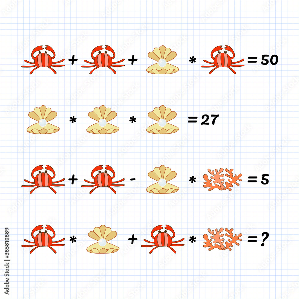 Mathematics Educational Game For Children System Of Equations Mathematics Educational Game For Children System Of Equations
