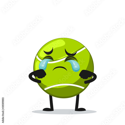 vector illustration of tennis ball mascot or character