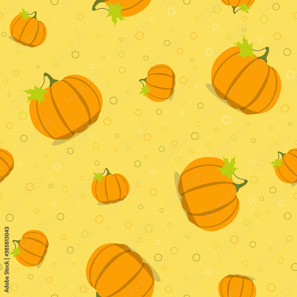 Wrapping paper - Seamless pattern of pumpkin symbol for vector graphic design