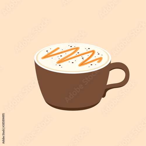Coffee cup cartoon vector. Coffee menu vector.