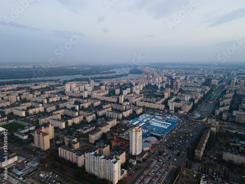Aerial view of the outskirts of the city © Hennadii