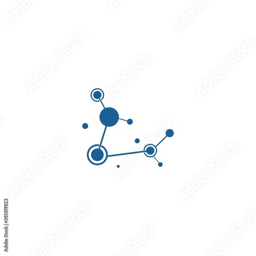 Molecule logo template vector
