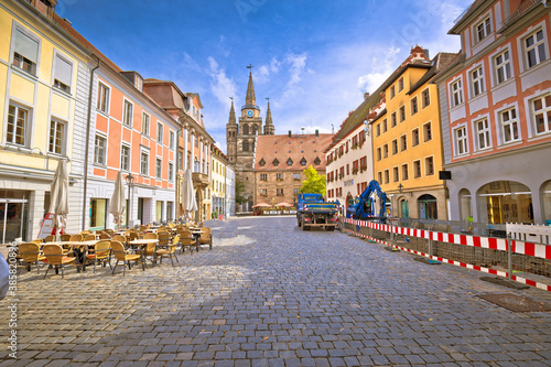 Ansbach. Old town of Ansbach picturesque square view photo