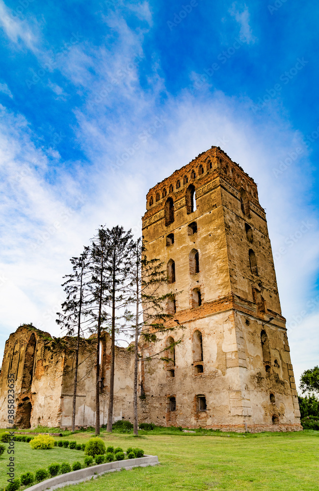 Medieval  tower keep ( donjons ) in Starokostiantyniv city. Ukraine